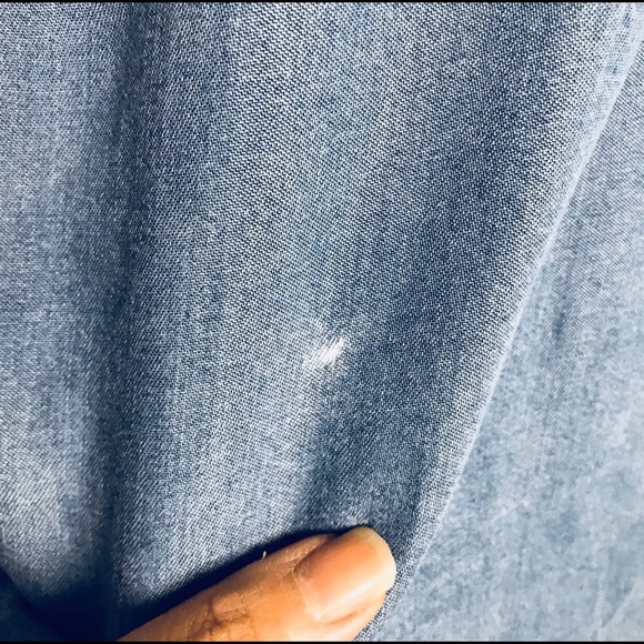 SOFT SURROUNDINGS Chambray button down wrap tunic - Picture 4 of 5